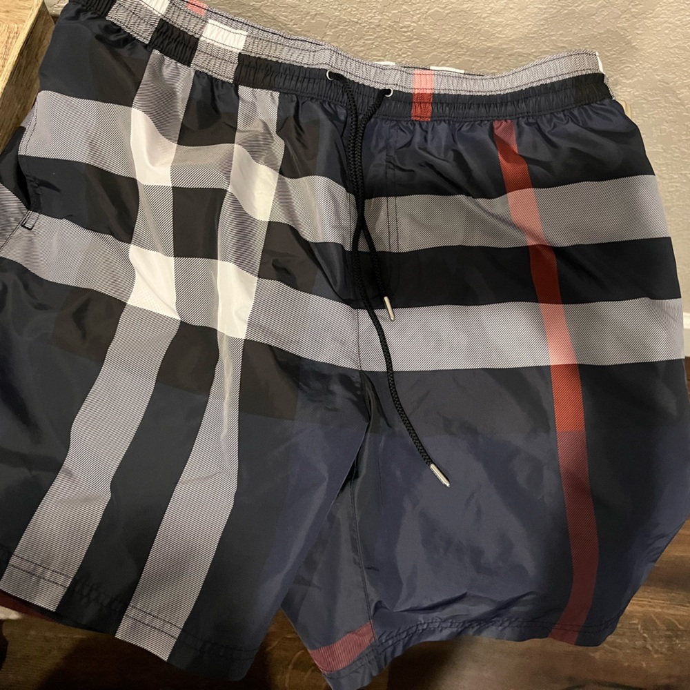 Mens Burberry Guildes Signature Check Swim Trunk Size XL
